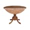 International Concepts Round 42 in Round Dual Drop Leaf Pedestal Table, Distressed Oak, 42 in W, 42 in L, 29.5 in H, Wood T42-42DP - alternate 3
